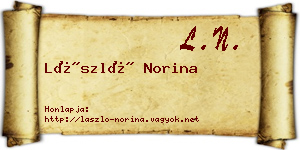 László Norina névjegykártya